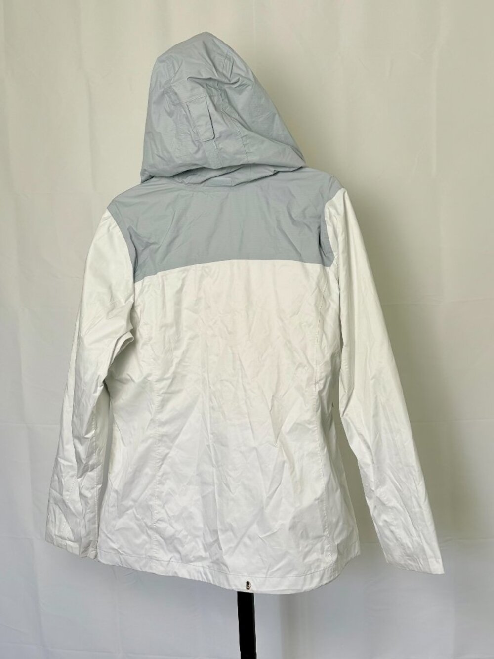 Columbia | Lightweight Jacket White Gray Hooded Zip | Size L - Picture 2 of 3